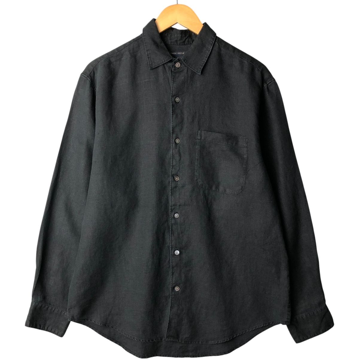バナナリパブリック　ブラックアイリッシュリネンシャツ バナナリパブリック アイリッシュリネンシャツ ブラック BANANA