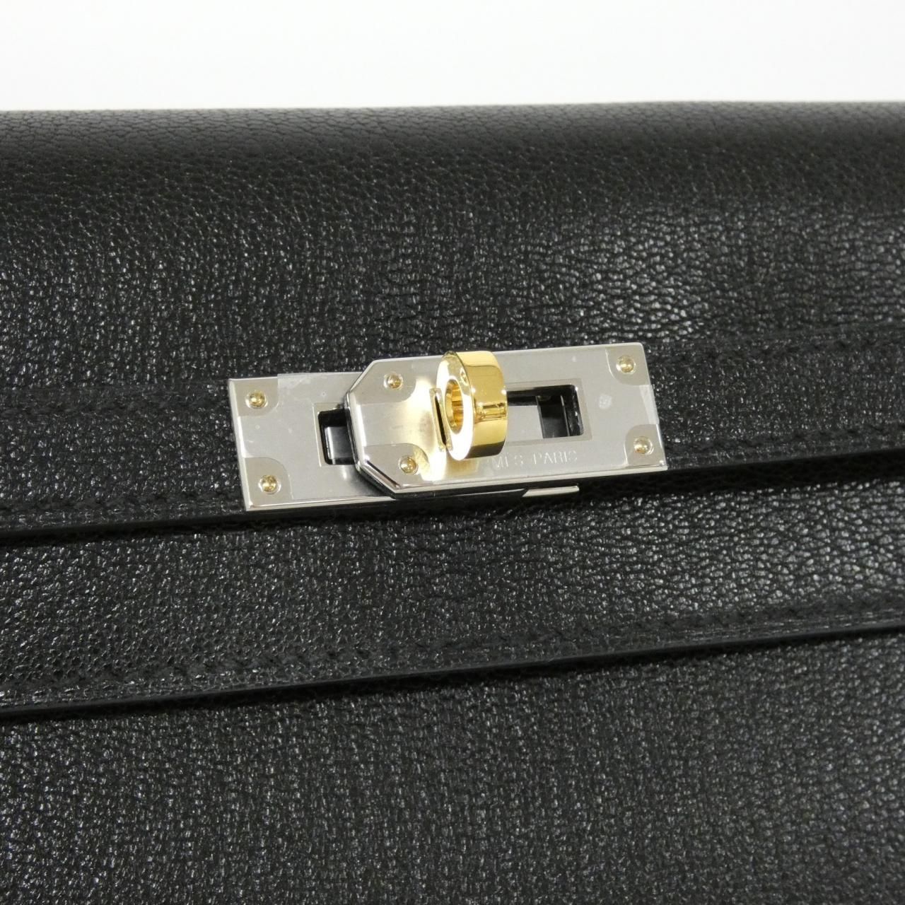 HERMES エルメス シルクボウタイ 蝶ネクタイ チャコールグレー  