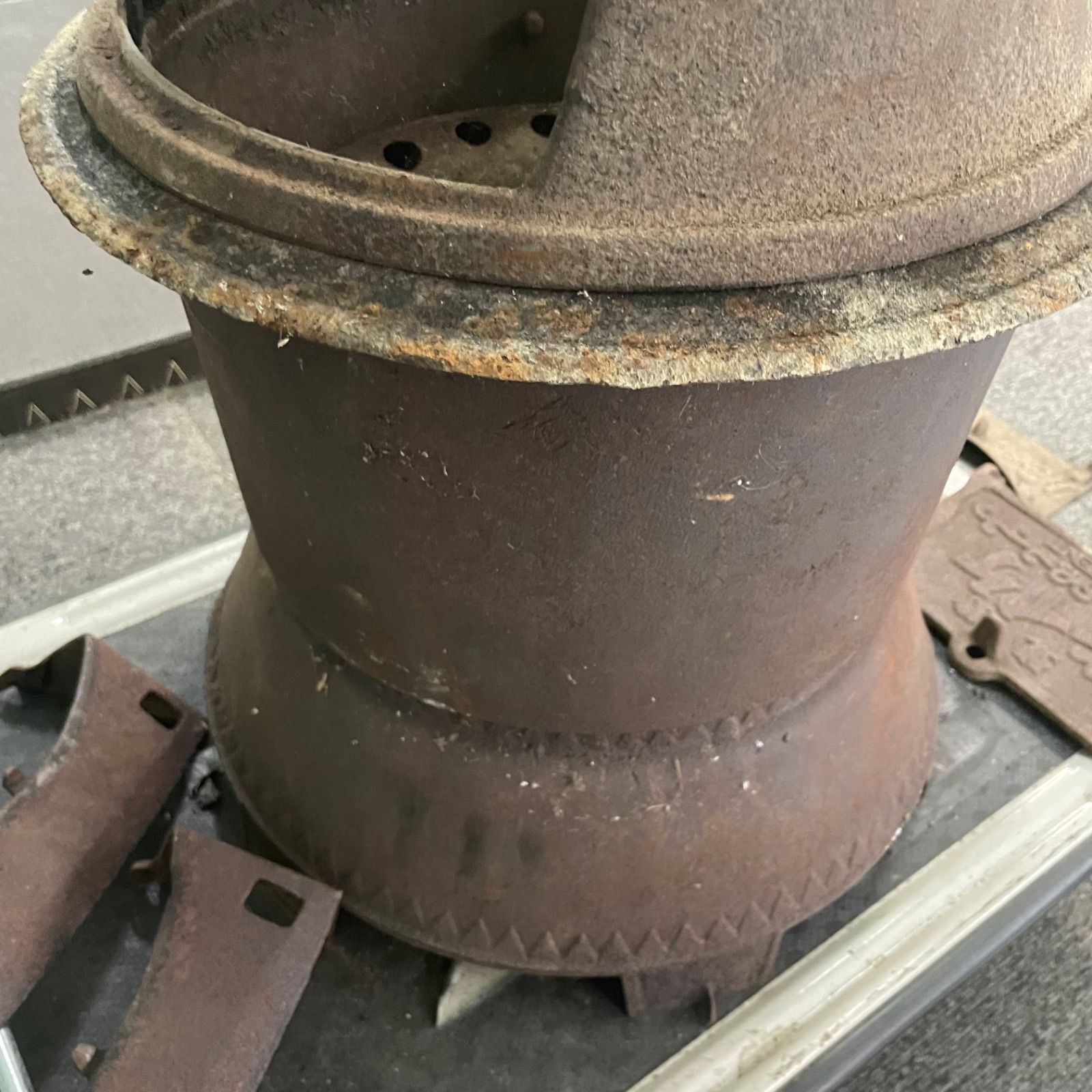 ♭ だるまストーブ キイケ レトロ 古道具 薪ストーブ 部品取り 現状品