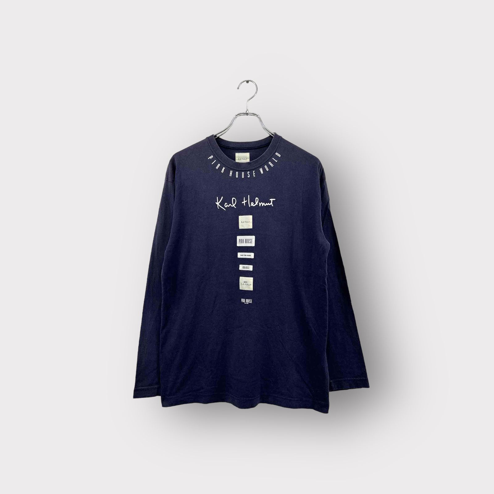 Karl Helmut カールヘルム 長袖Tシャツ ブルー系 サイズM ピンクハウス トップス メンズ ヴィンテージ ネ