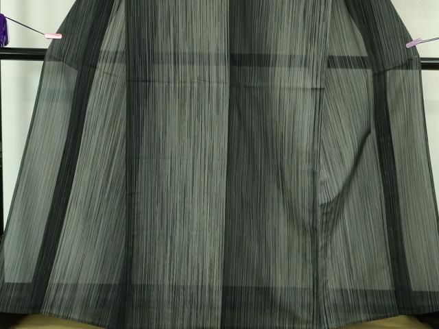 平和屋本店□極上 夏物 本塩沢 夏塩沢 やまだ織 縞 曽根マツエ作 証紙  