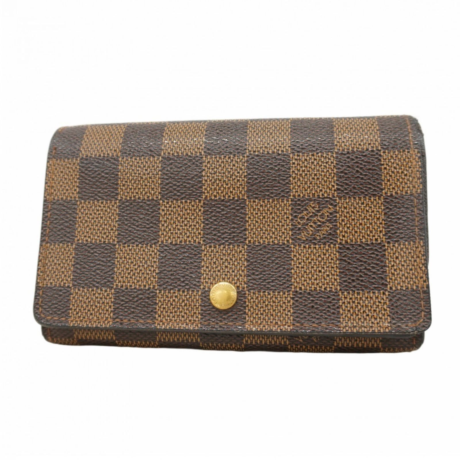 ルイヴィトン✨折り財布　ポルトモネビエ　トレゾール　ダミエ　エベヌ　ファスナー ルイ・ヴィトン(Louis Vuitton) ルイ・ヴィトン 財布 ダミエ