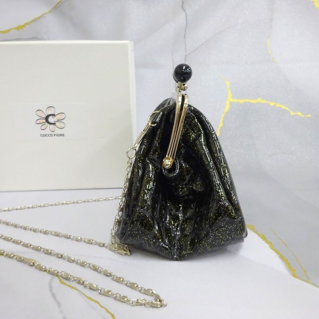 コッコフィオーレ COCCO FIORE ショルダーバッグ エナメル（レザー） オレンジ×イエロー×グリーン 型押し加工 バッグ コッコフィオーレ COCCO FIORE ショルダーバッグ 型押し