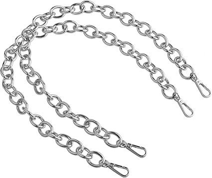 Beaulegan ショルダーストラップ バッグチェーン 持ち手チェーンストラップ - バッグ u0026 小物 用交換用ハンドル60cm （銀）