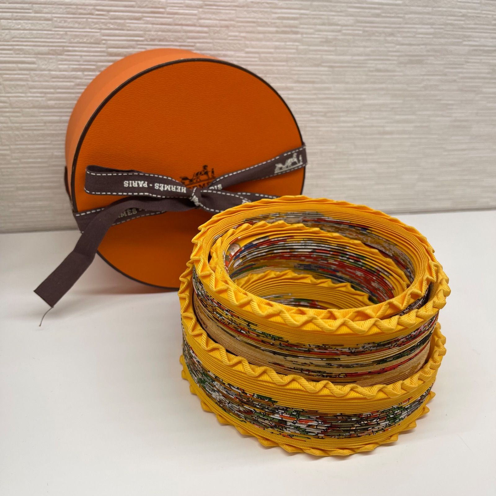 極美品】HERMES エルメスプリーツスカーフ CIRQUE MOLIER モリエ 