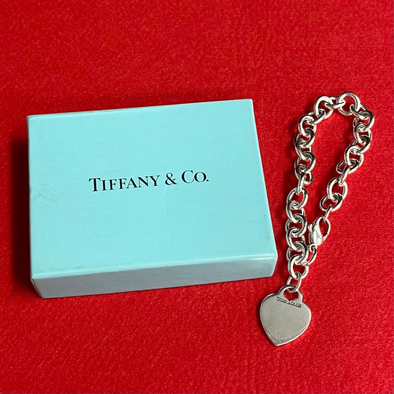 Tiffany & Co. ハートバングル　シルバー Tiffany & Co Hook and Eye Double Heart bracelet ティファニー