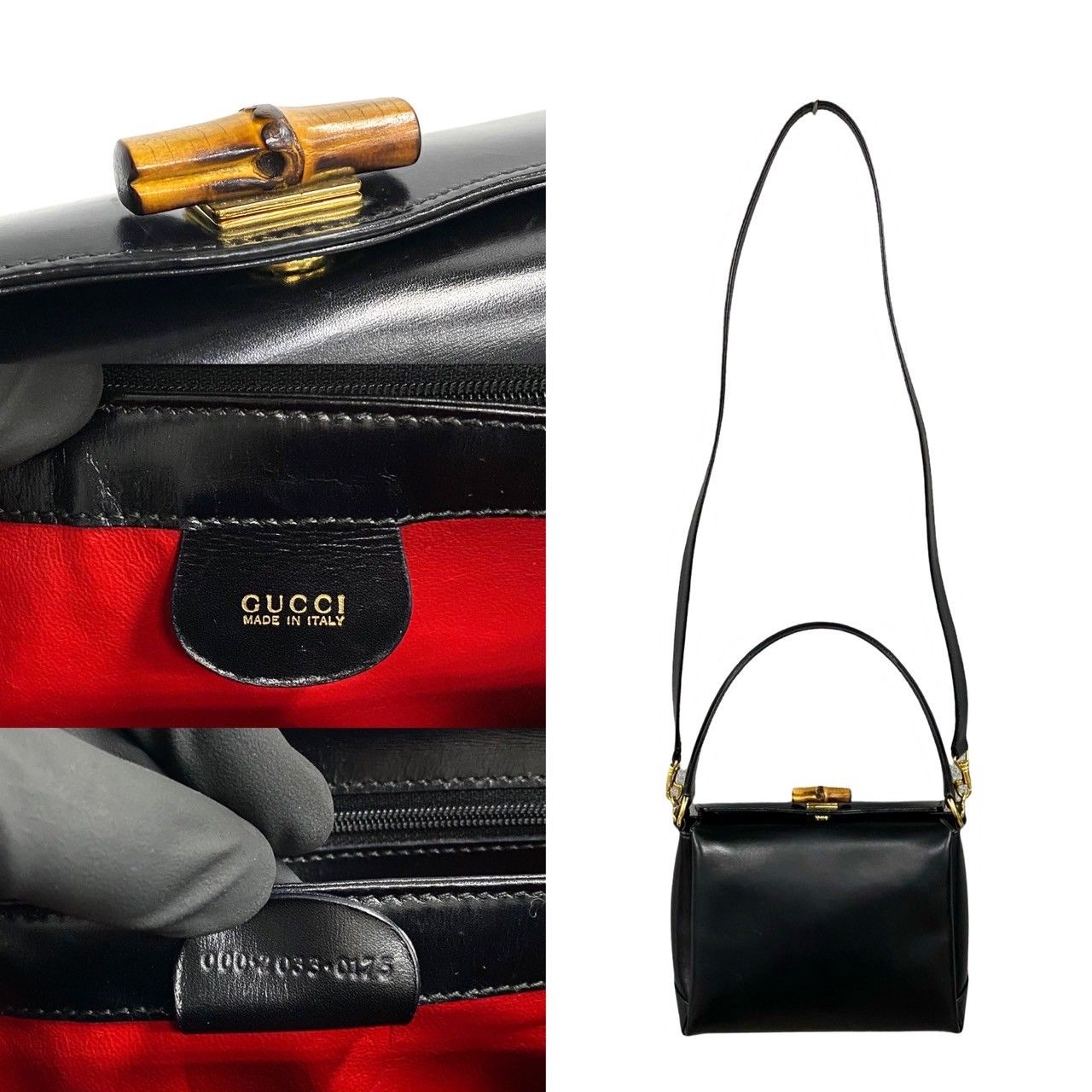 ほぼ未使用 袋付 GUCCI グッチ オールドグッチ バンブー ターン