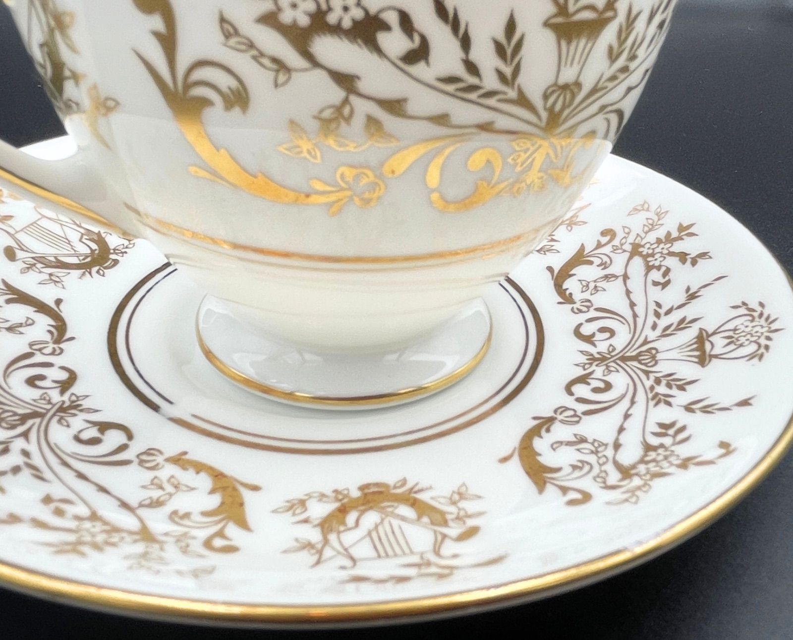 希少】コールポート カップ ソーサー 4客セット アンティーク 金彩