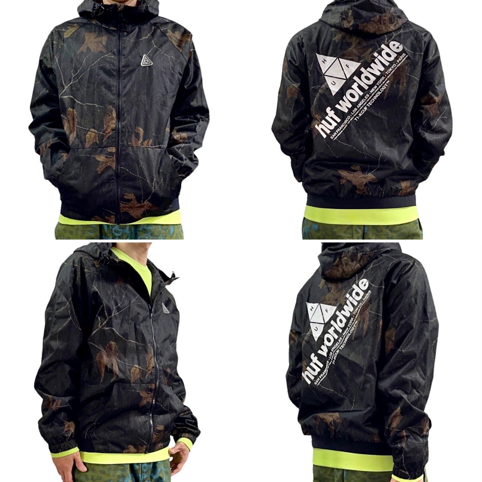HUF ハフ リアル ツリー カモフラージュ 迷彩 バックプリント ロゴ 