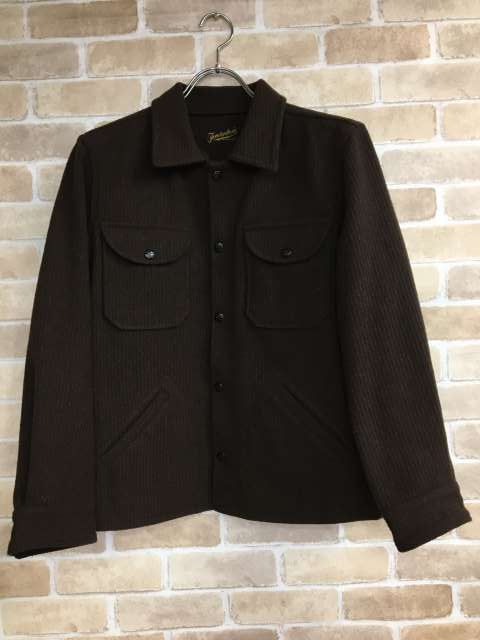 中古】 日本製 TENDERLOIN テンダーロイン ウールジャケット スナップボタン ブルゾン 地紋