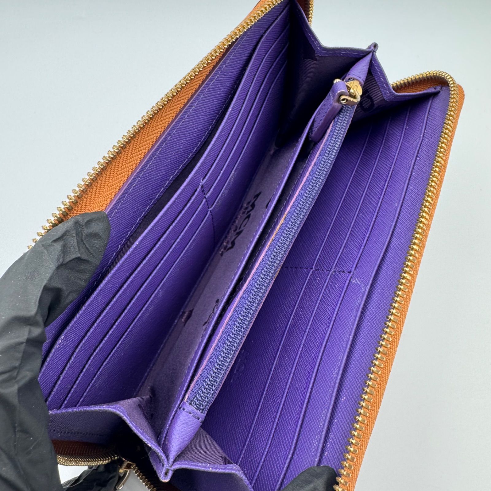 MCM ジップラウンドファスナー 長財布 ヴィセトス柄 ブラウン