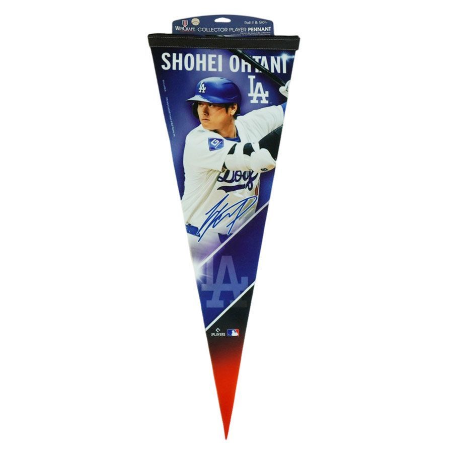 大谷翔平 ロサンゼルス ドジャース公式グッズ ペナント 旗 インテリア グッズ WINCRAFT ファナティクス MLB PRG CD LAD SHOHEI OHTANI メジャーリーグ ロゴ 野球 オフィシャルグッズ 雑貨 数量限定 フラ
