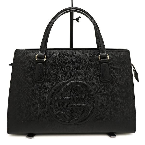 グッチ ソーホー 431571 ハンドバッグ レザー ブラック GUCCI - メルカリ