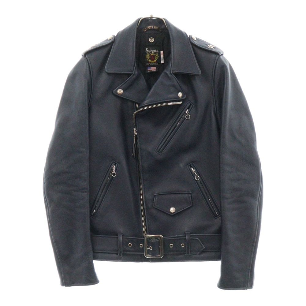 SCHOTT (ショット) 613UST ワンスター ダブル ライダース ジャケット 7164 ネイビー