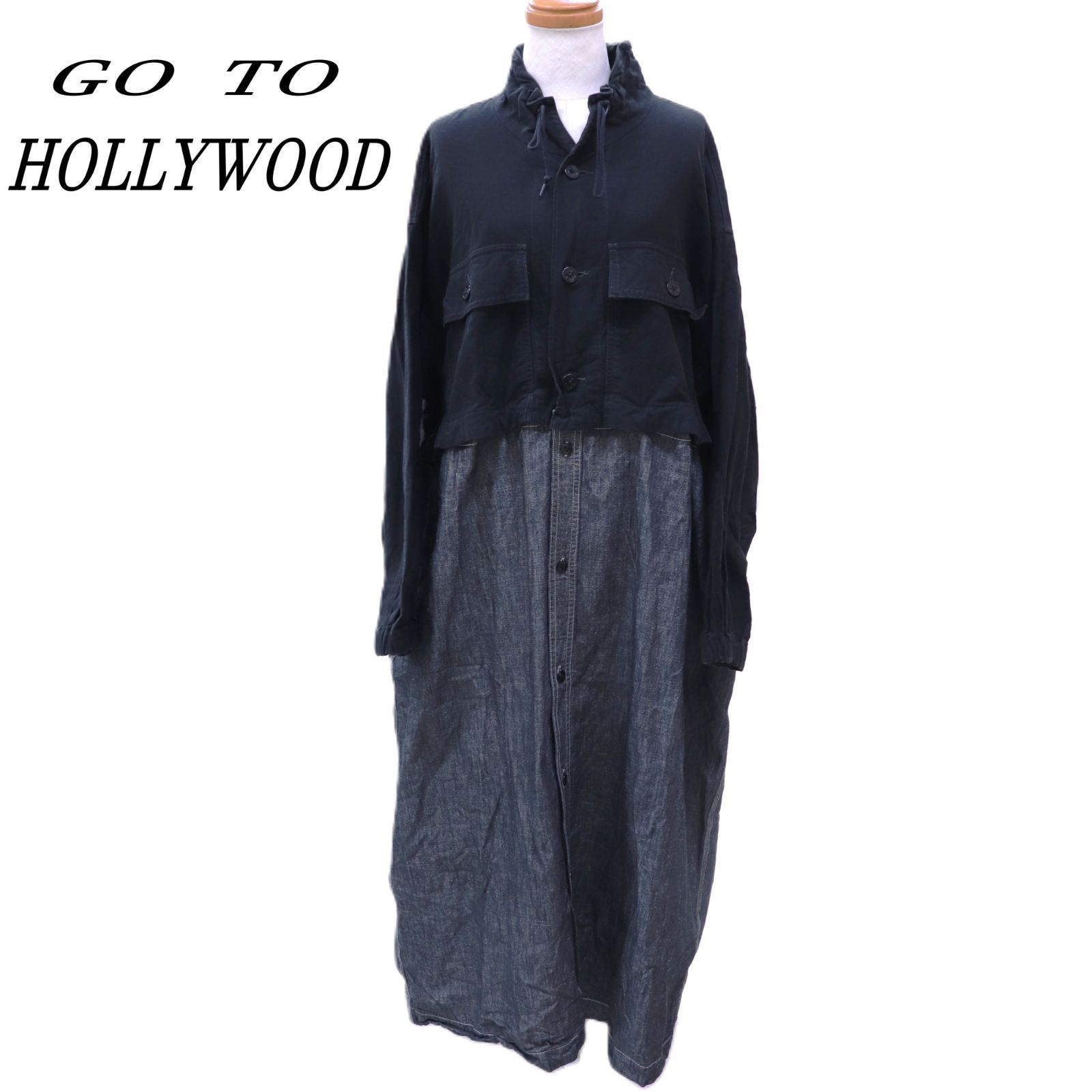 GO TO HOLLYWOOD ゴートゥーハリウッド シャンブレーセパレートワンピース 02 コットン BLK