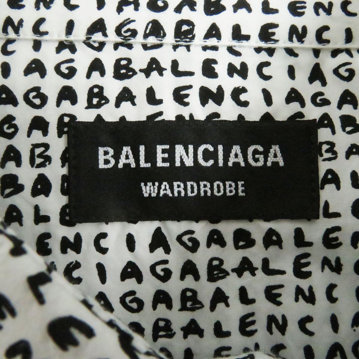 極美品□2020年製 BALENCIAGA/バレンシアガ WARDROBE 647354 ロゴ総柄