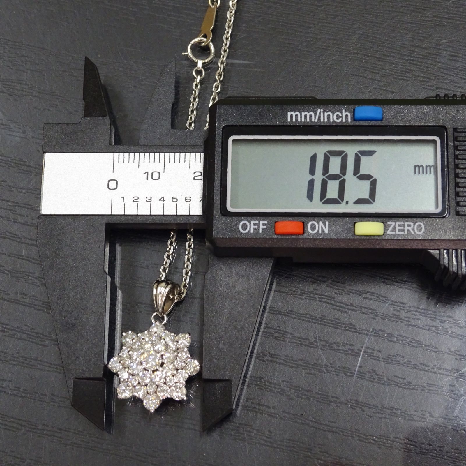プラチナ pt900 pt850 天然ダイヤモンド 2.16ct トップ ネックレス 