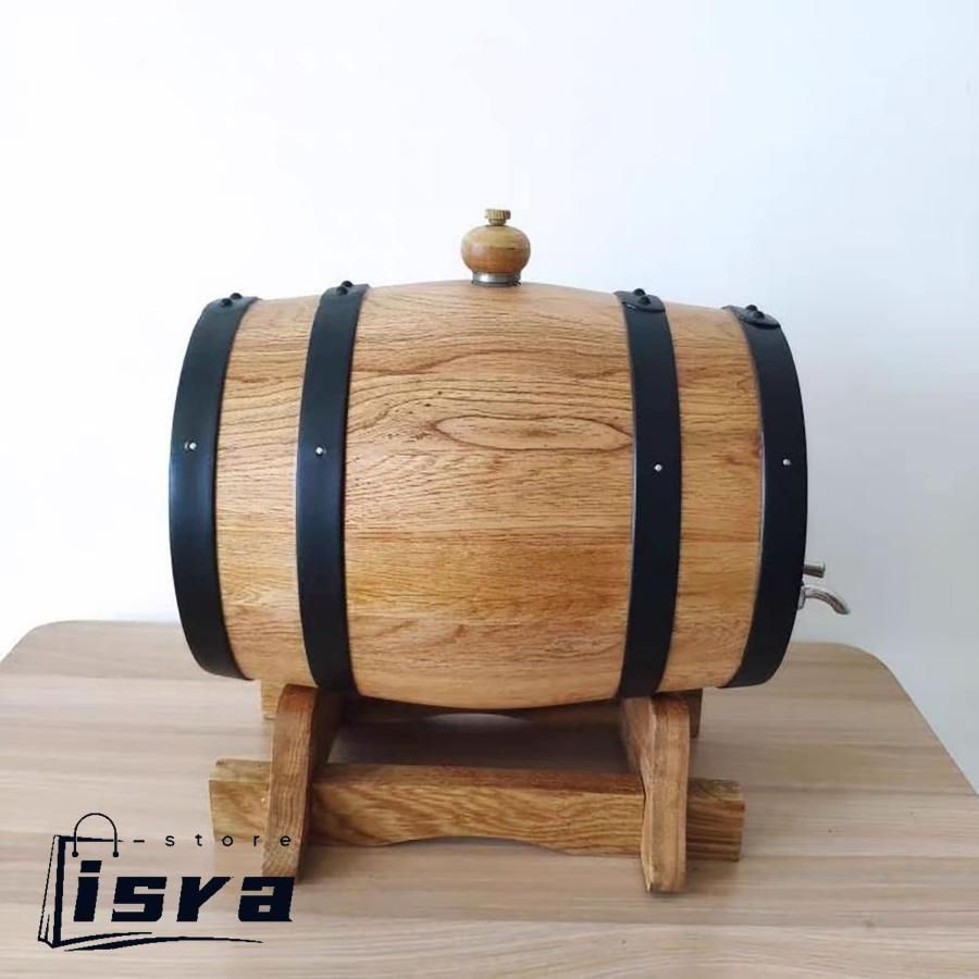 オーク樽木製樽自家製ウイスキーワインビール無垢材樽樽ディスペンサーワイン製造樽 Size 3L