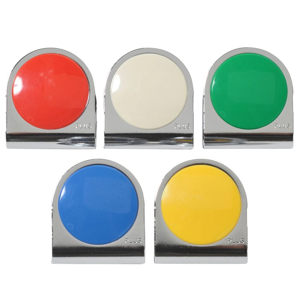 まとめ買い プラス マグネットクリップ 大 5個入 5色アソート CP-043MC5P ×3セット