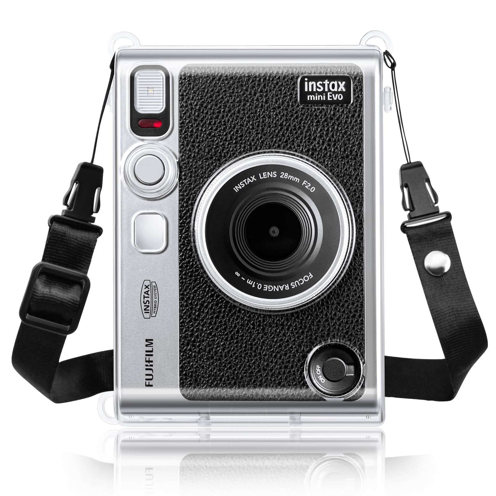 特売】Rieibi FUJIFILM instax mini Evo透明ケースショルダー 