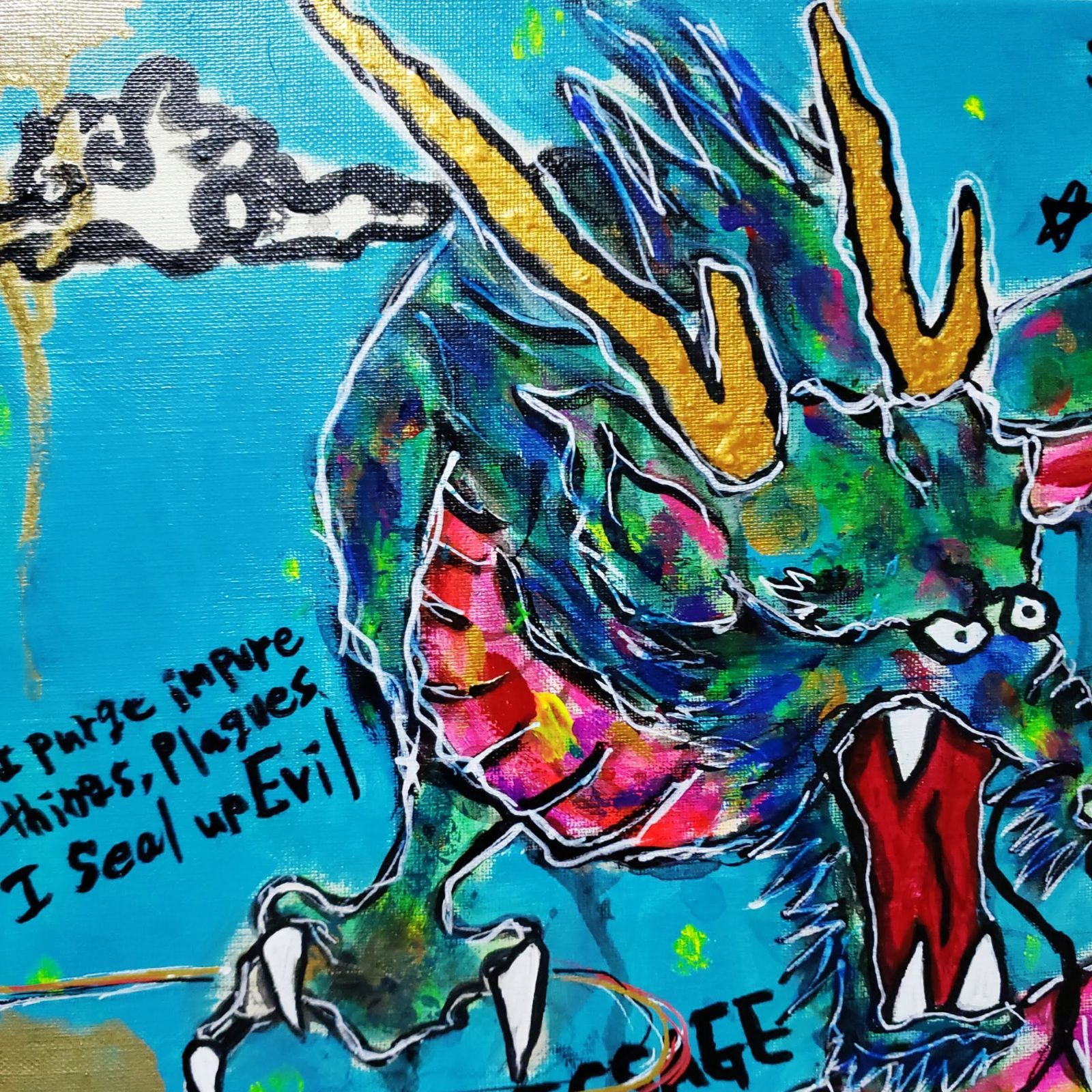 SALE【インパクトアート/F8号】龍神-RYUJIN-《The soul of Asia  