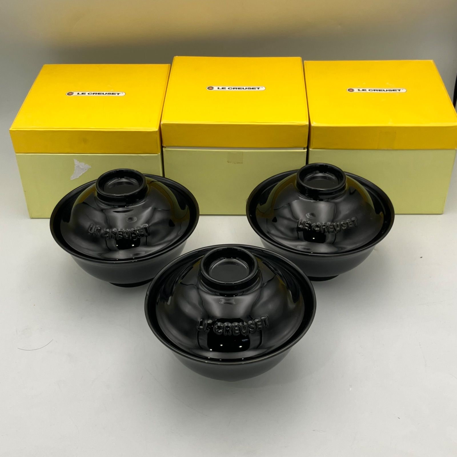 SGM LE CREUSET ルクルーゼの食器 ブラック系 Owan B oul 3点セット