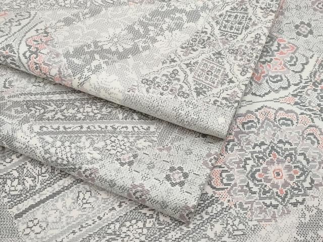 平和屋着物□極上 本場大島紬 白大島 9マルキ 切嵌正倉院花文 逸品 未