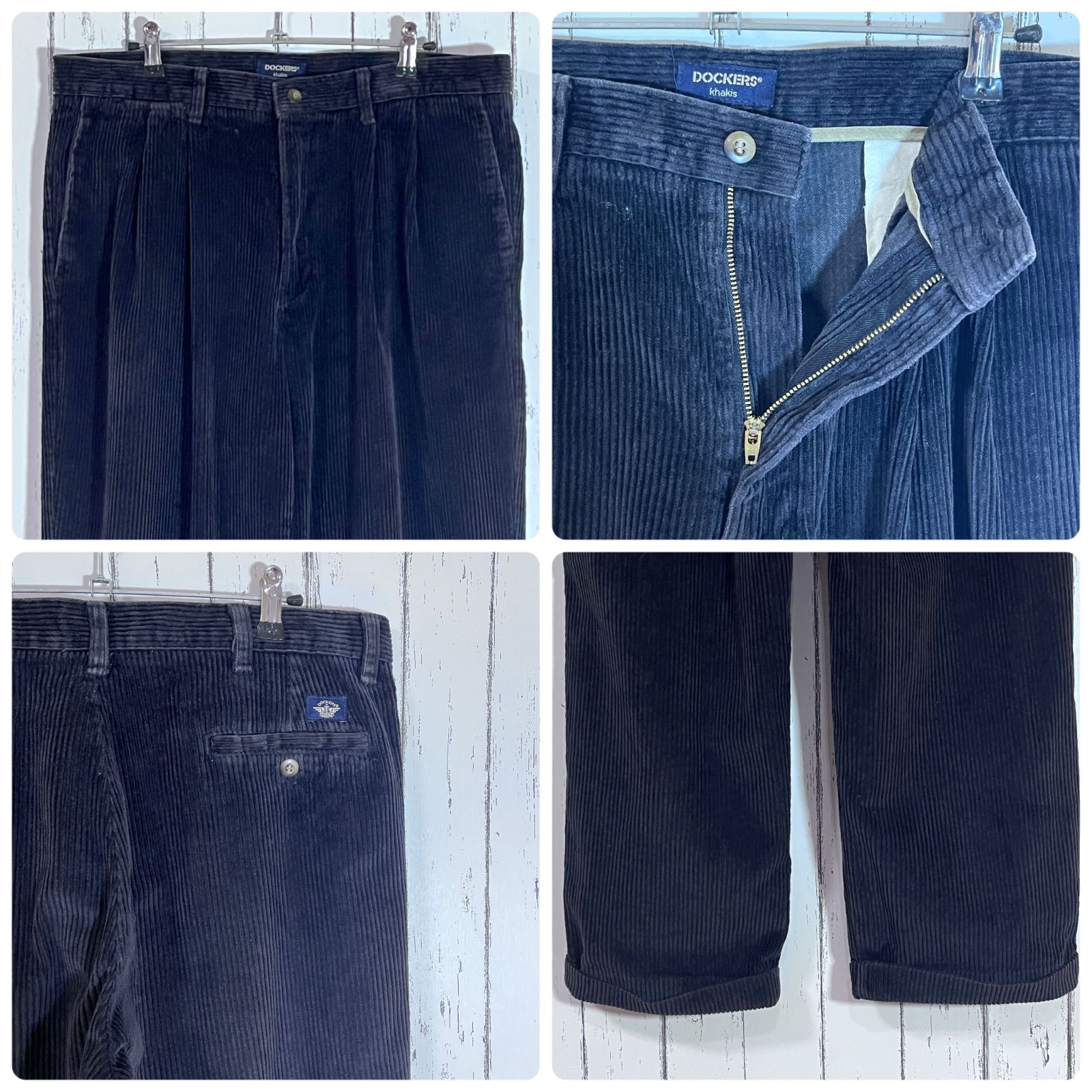 90s DOCKERS ドッカーズ W36 L32 ネイビー 紺 NAVY khakis カーキス