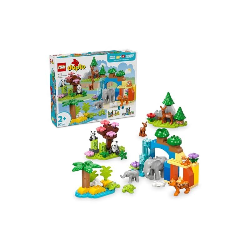 レゴ LEGO デュプロ デュプロのまち 3in1 どうぶつのかぞく おもちゃ 玩具 誕生日 プレゼント ブロック 知育男の子 女の子 子供 2歳 4歳 幼児 ごっこ遊び おままごと 動物 生き物 0