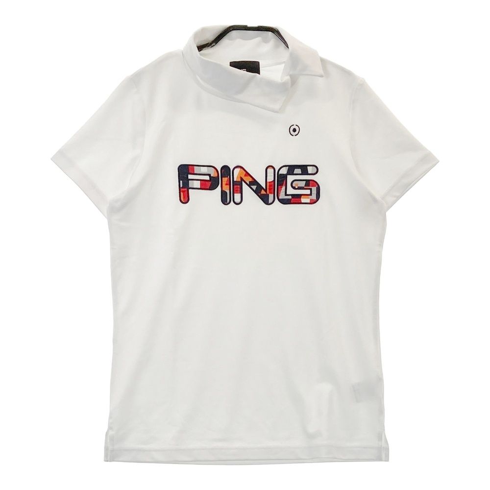 サイズ：M PING ピン 2023年モデル 襟付 半袖Tシャツ ホワイト系