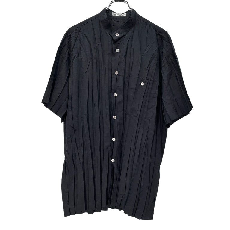 ISSEY MIYAKE MEN 98SS ポリエステルプリーツバンドカラーシャツ 