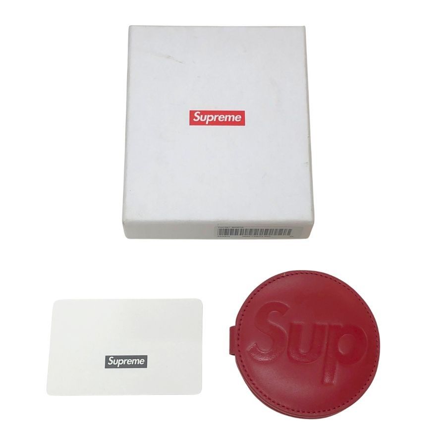 Supreme レザーポケットミラー 25SS week10 レッド ブラック Supreme シュプリーム 2025SS Leather Pocket Mirror レザー