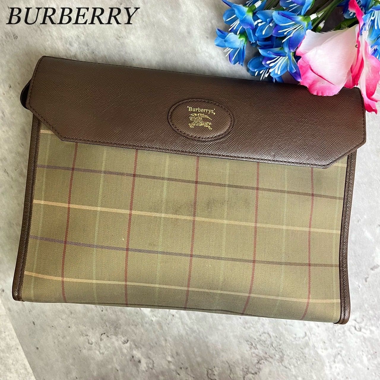✨良品✨ BURBERRY バーバリー クラッチバッグ ハンドバッグ ノバ 