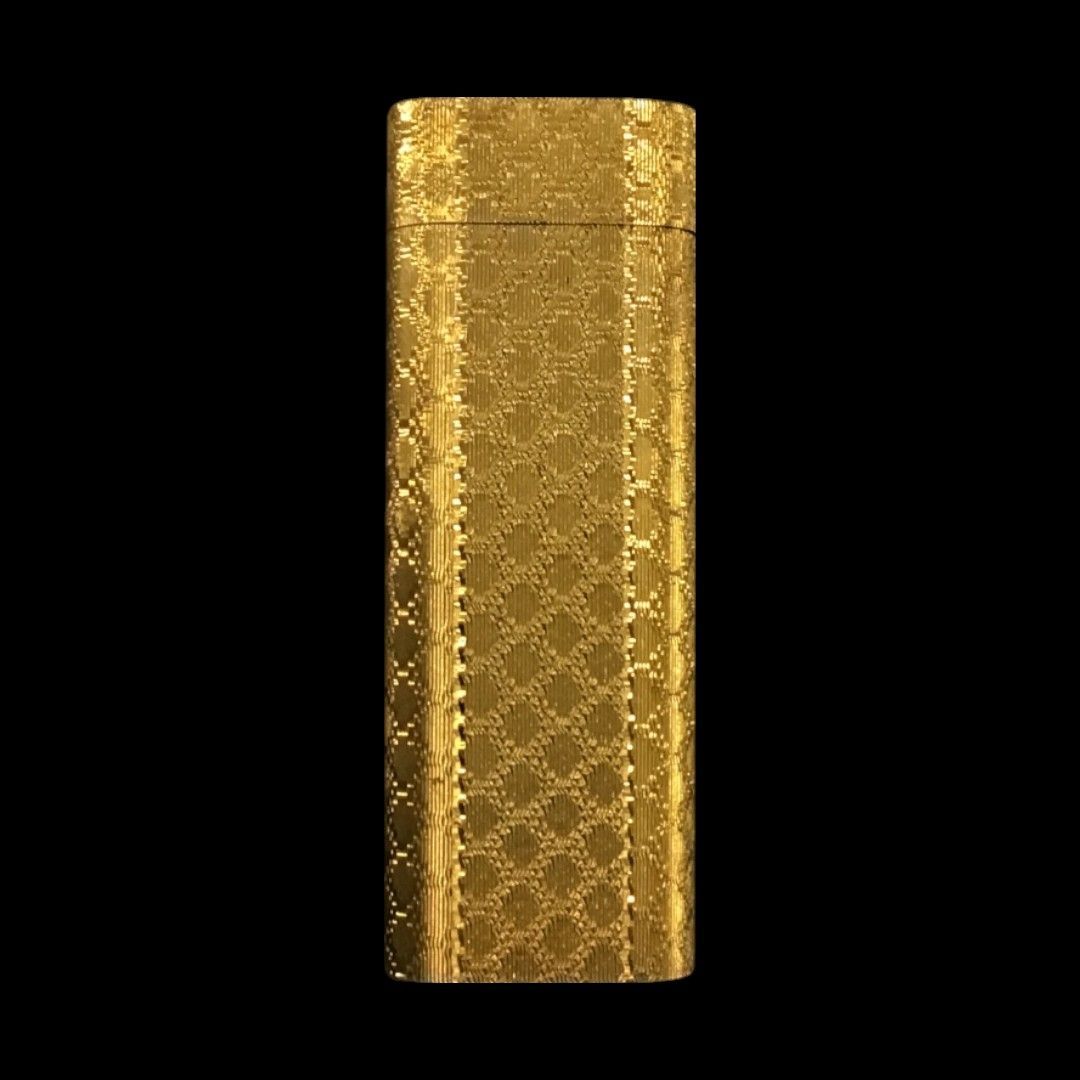 Cartier 金色ライター フランス製 Cartier カルティエ ガスライター ゴールドギロシェ柄