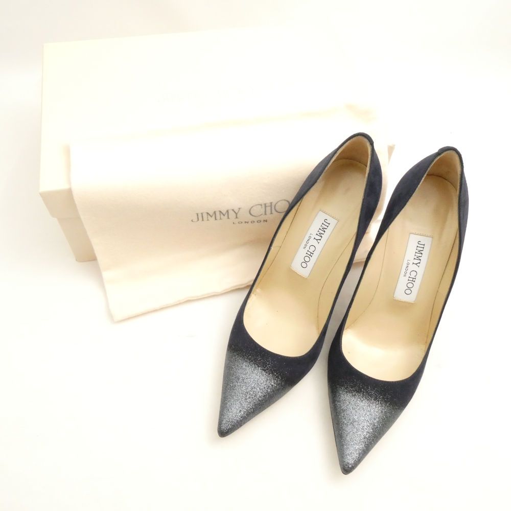 JIMMY CHOO ジミーチュウ 141ABEL ポインテッドトゥパンプス 36 スエード レザー ハイヒール レディース AY6900
