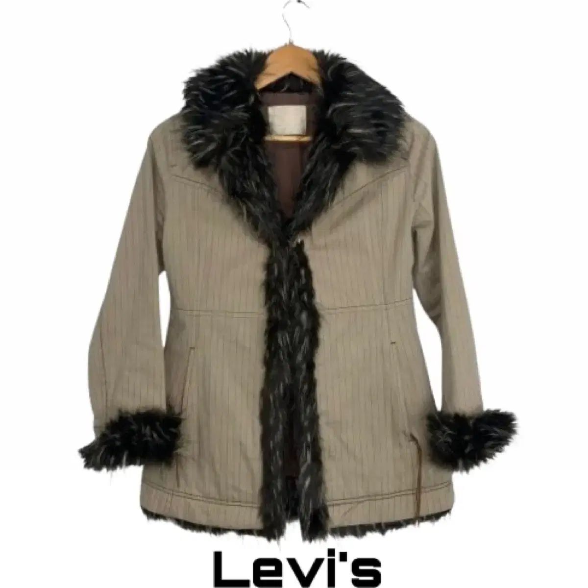 90's Vintage Levi's リーバイス ファー ブルゾン ブラック 90s