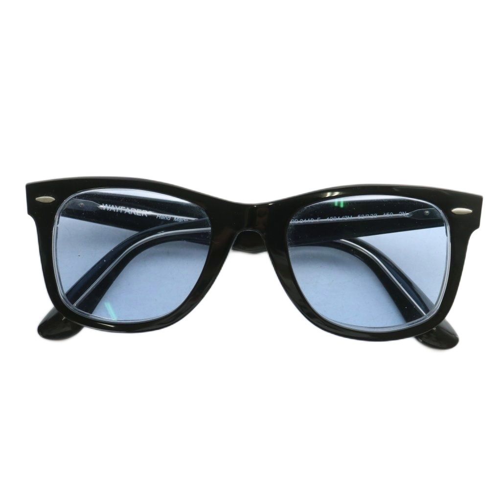 レイバン RAY BAN ウェイファーラー WAYFARER 眼鏡 サングラス セルフレーム カラーレンズ スクエア ロゴ 52□22-150 黒 ブラック RB2140-F |XZ GY18