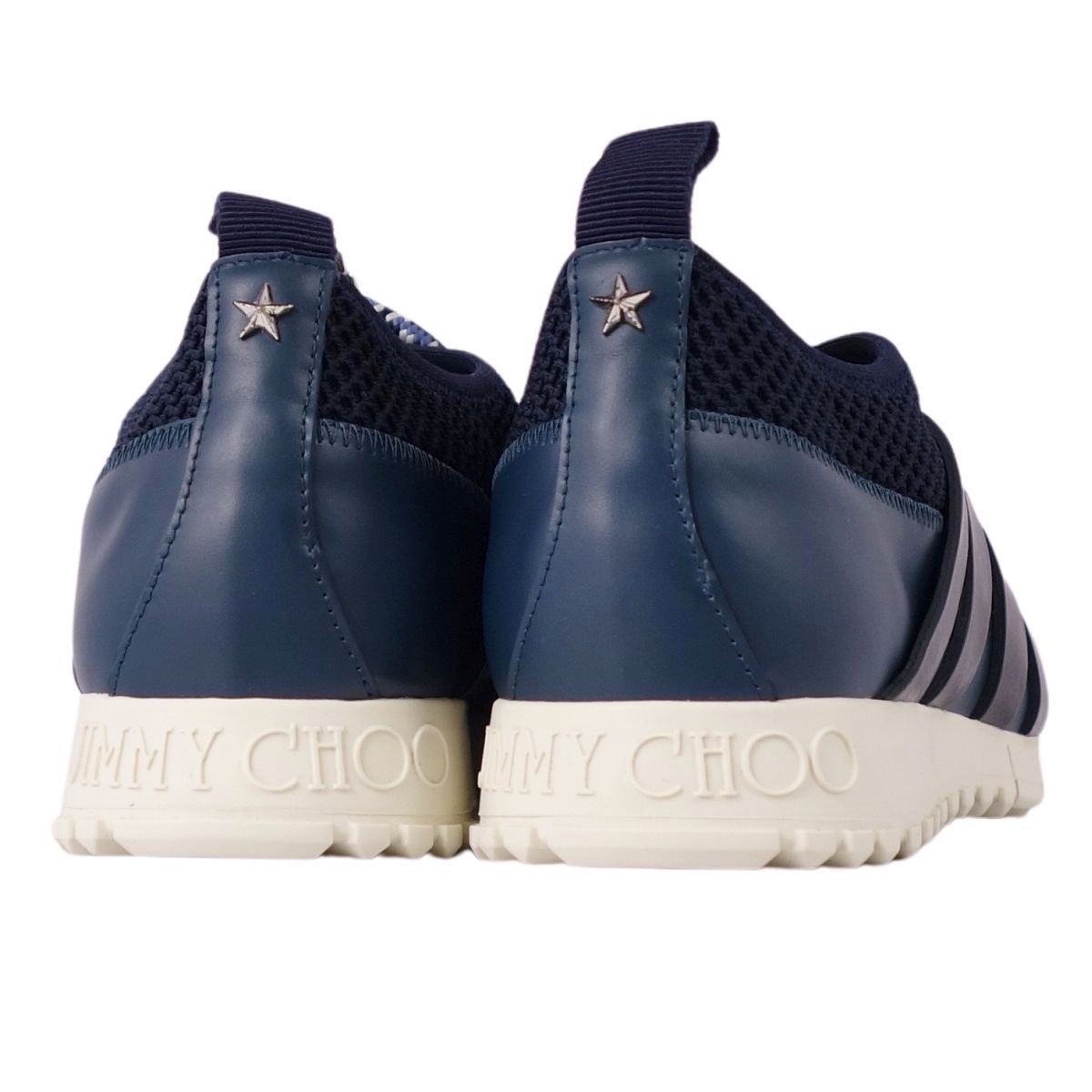 未使用 ジミーチュウ JIMMY CHOO スニーカー ローカット メッシュ レ