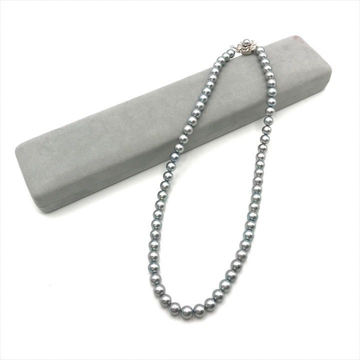 超美品 あこや真珠 パール シルバー刻印 6.5-6.8mm 照り良好