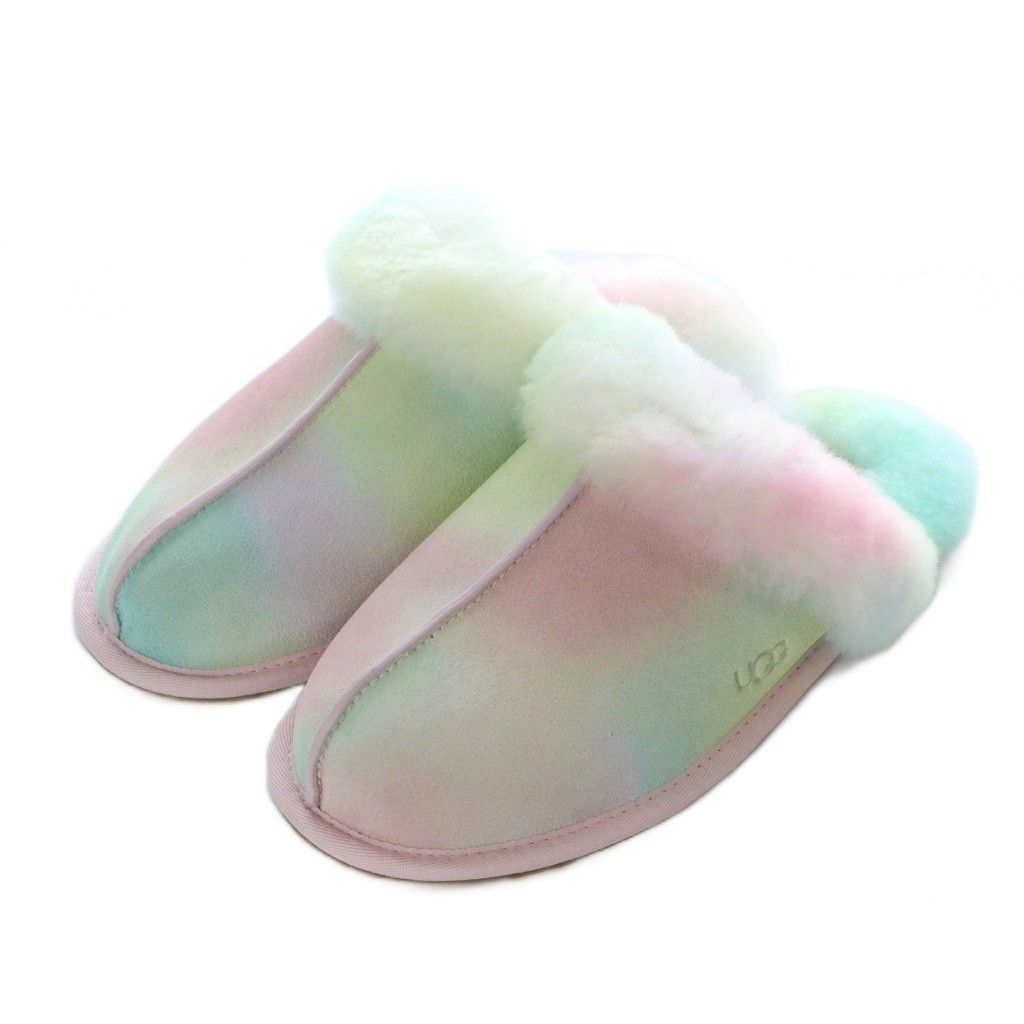 アグ オーストラリア UGG australia Scuffette II Watercolors スカフェット II ウォーターカラーズ サンダル スリッパ 水彩 虹色 US7 24cm マルチカラー 1142552 |RI OS