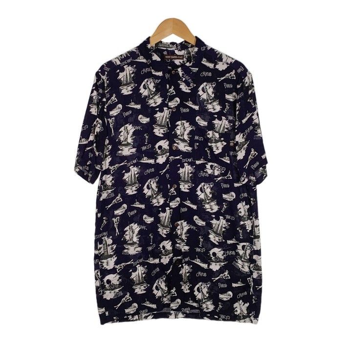 STUSSY ステューシー 総柄プリント オープンカラーレーヨンシャツ