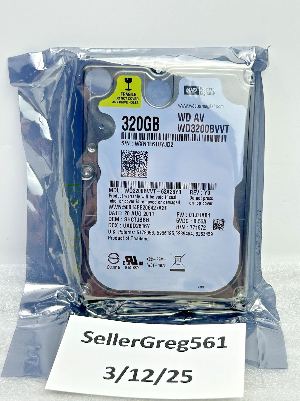 Western Digital 320GB Hard Drive WD3200BVVT 2.5
