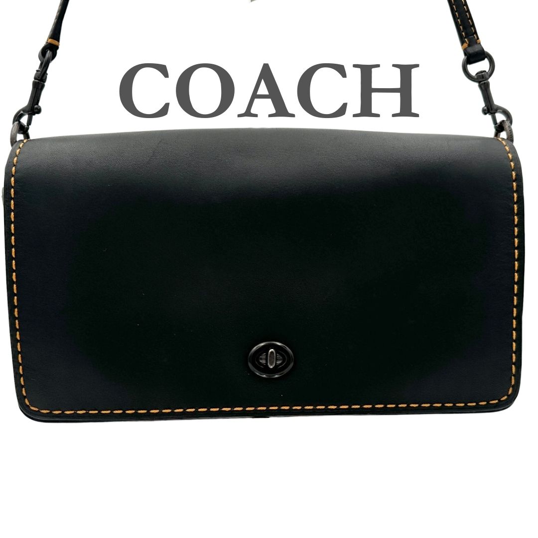 COACH 20215 ショルダーバッグ 本革 ブラック 553T - メルカリ