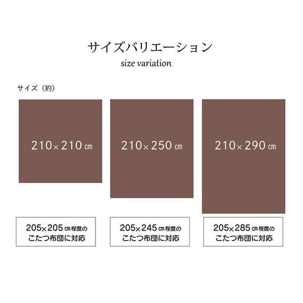 ベージュ 約210×250cm