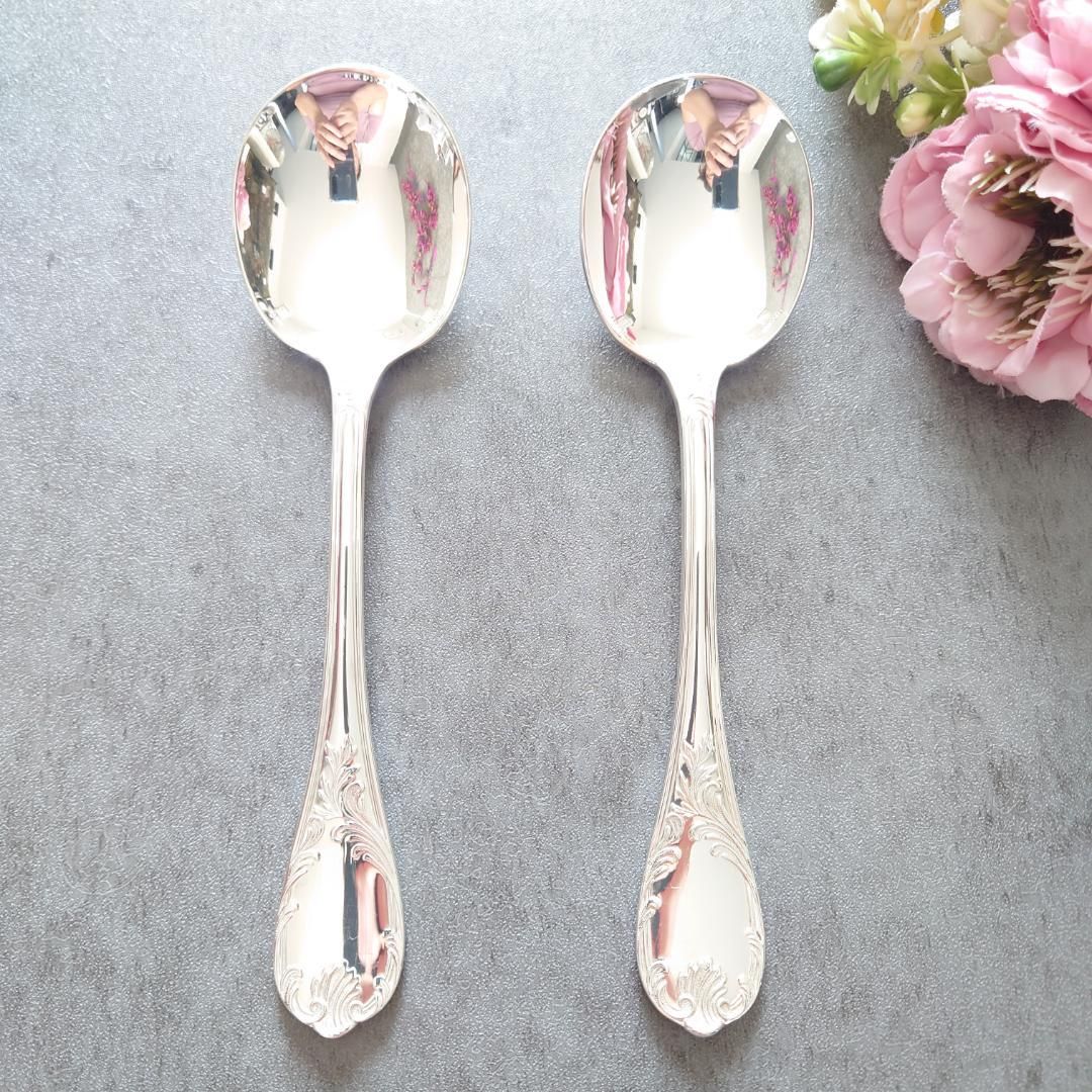 クリストフル マルリー コンソメスプーン 2点