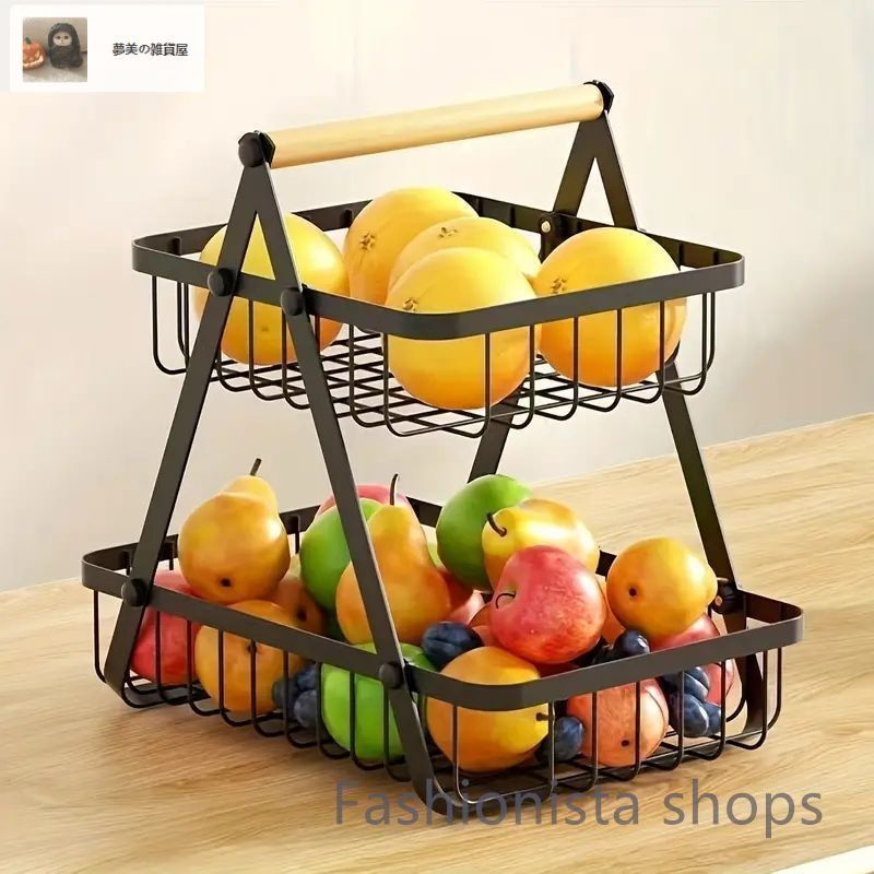Amazon｜フルーツ収納ラック、キッチンフルーツオーガナイザー | キッチンカウンター用フルーツバスケットスナックホルダー収納バスケット - 農産物 バスケット、野菜バスケット 2 段、金属ワイヤーフルーツホルダー、キッチンカウンタートップオーガナイザー｜フルーツ ... フルーツバスケット パンかご 雑貨収納 ステンレススチール キッチンラック ホームアイアン (大きい)