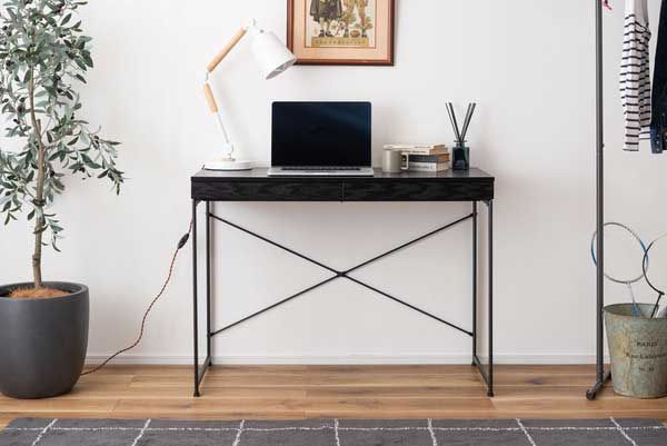 のワークデスク 引き出し付き