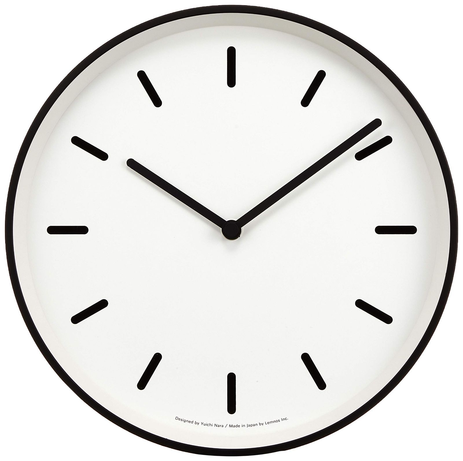 【新着商品】掛け時計 アナログ モノクロック 白 MONO レムノス Clock ホワイト LC10-20 B WH Lemnos 直径256×厚さ46mm