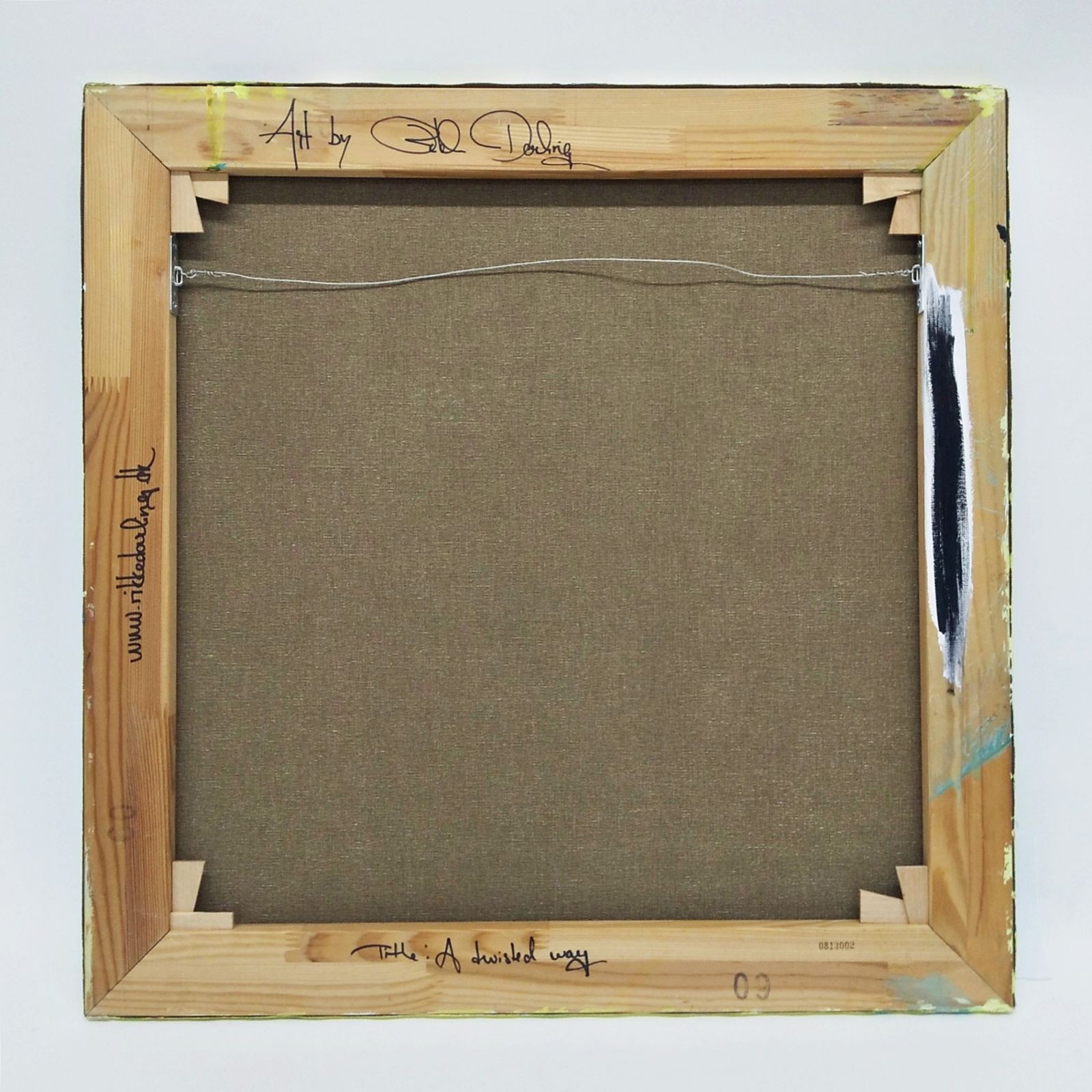 Rikke Darling 『A Twisted Way』デンマーク 絵画 抽象画 アクリル スプレーペイント アート 画家 リッケ・ダーリング R2505-085 Rikke Darling 『A Twisted Way』デンマーク 絵画 抽象画