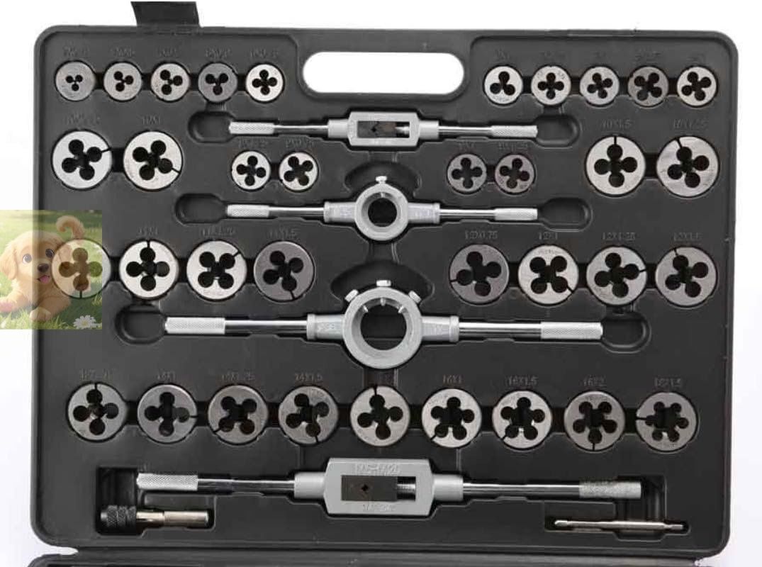 タップとダイセットプロタングステン鋼タップとダイスレッド切削工具精密メトリックボルトエンジニアリングタップとダイキット 110個